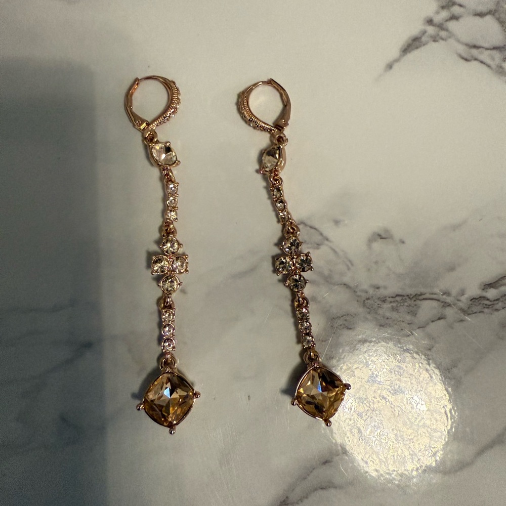 New Givenchy Rose Gold Drop Earrings